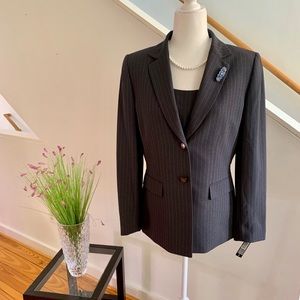 TAHARI striped 3 piece suit